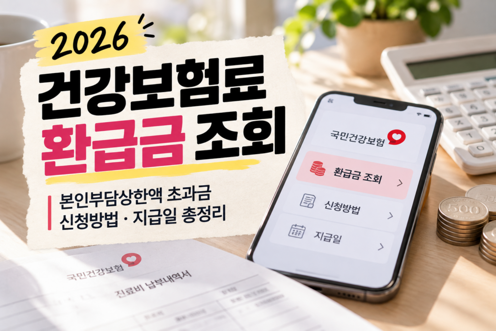 2026 건강보험료 환급금 조회｜본인부담상한액 초과금 신청방법·지급일 총정리