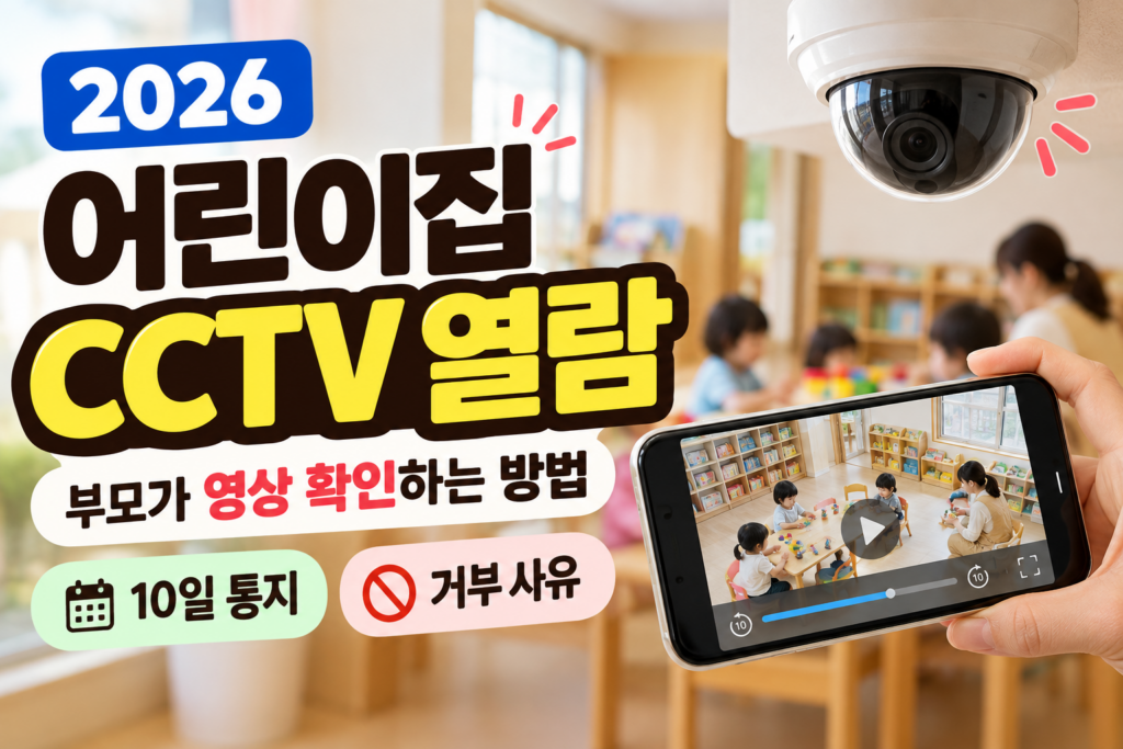 2026 어린이집 CCTV 열람｜부모가 영상 확인하는 방법·10일 통지·거부 사유 총정리