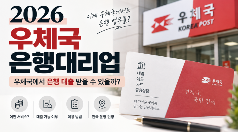 2026 우체국 은행대리업｜우체국에서 은행 대출 받을 수 있을까?
