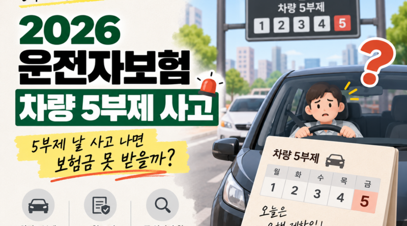 2026 운전자보험 차량 5부제 사고｜5부제 날 사고 나면 보험금 못 받을까?