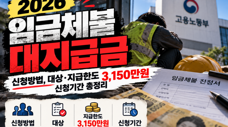 2026 임금체불 대지급금 신청방법｜대상·지급한도·재직자 조건까지 총정리