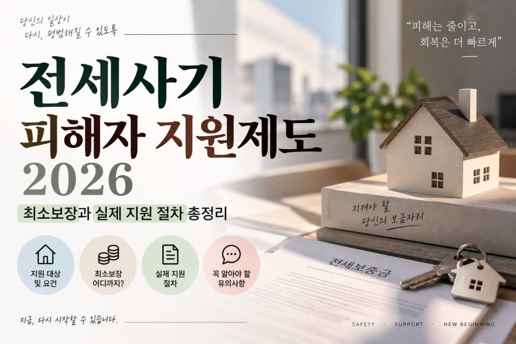 전세사기 피해자 지원제도 2026｜최소보장과 실제 지원 절차 총정리