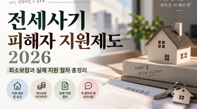 전세사기 피해자 지원제도 2026｜최소보장과 실제 지원 절차 총정리