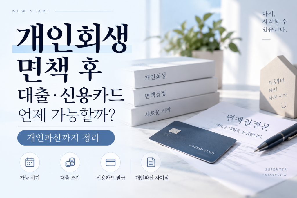 개인회생 면책 후 대출·신용카드 언제 가능할까? 개인파산까지 정리