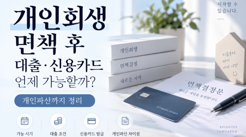 개인회생 면책 후 대출·신용카드 언제 가능할까? 개인파산까지 정리