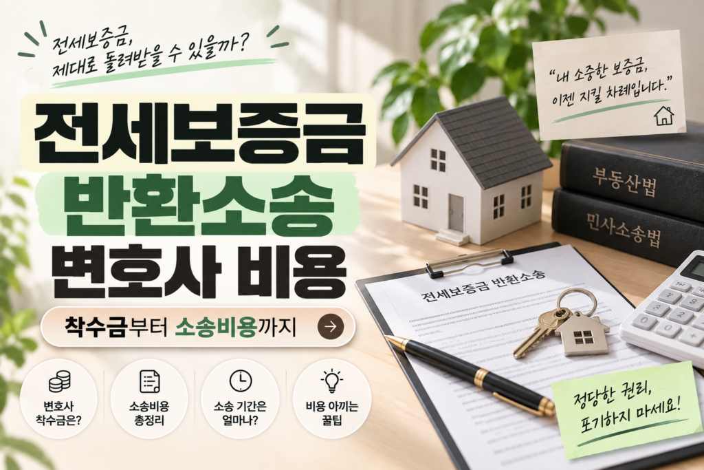 전세보증금 반환소송 ｜변호사 비용·착수금·성공보수·소송비용